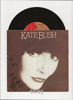 Kate Bush Real Hand Signed Wow 7 Vinyl Record Single Jsa Coa Autographied Rare