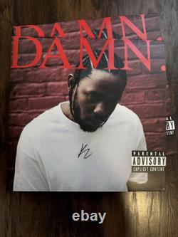 Kendrick Lamar DAMN. Vinyle Signé Couverture de Disque Autographiée