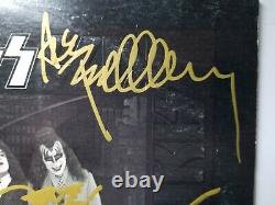 Kiss Habillé Pour Tuer USA Lp Vintage Entièrement Signé En Or Stylo De Peinture Vinyl Lp
