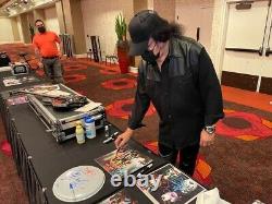 Kiss Signé L'album Simmons Ace Frehley Criss P Stanley Autographié Vinyl Love Gun