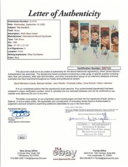 L'album vinyle dématérialisé signé des Go-Go's Talk Show JSA LOA autographié Carlisle +4