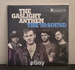 La Gaslight Anthem a SIGNÉ le vinyle LP The'59 Sound Autographié Bleu RARE