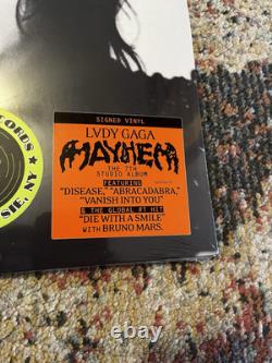 Lady Gaga Mayhem Indie Exclusif Vinyle Signé EXPÉDIÉ MAINTENANT AVEC SIGNATURE