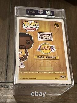 Lakers Magic Johnson A Signé Nba #78 Funko Pop Bas Psa/adn Encapsulé