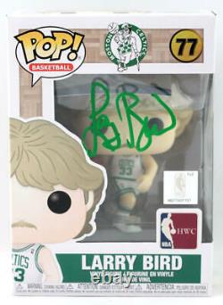 Larry Bird Autographié Boston Celtics Funko Pop Figurine Beckett W Vert