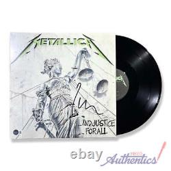 Lars Ulrich a signé un vinyle LP autographié. Et Justice pour Tous Metallica B.