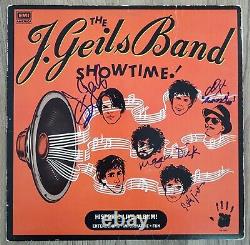 Le J. Geils Band a signé le vinyle en direct Showtime LP (4 autographes) RAD