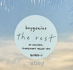 Le reste VINYLE jaune Boygenius Complete Band SIGNED Autographed Image BAS COA