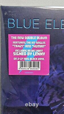 Lenny Kravitz A SIGNÉ La Lumière Électrique Bleue AUTOGRAFÉE 2-LP 180G Vinyle Noir