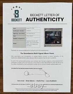 Les Decemberists Il a jamais été signé Vinyle autographié Beckett BAS COA