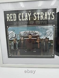 Les Red Clay Strays Moment de Vérité LP Début SIGNÉ Vinyle Autographié ENCADRÉ