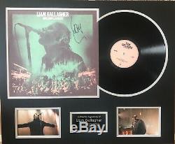 Liam Gallagher Mtv Unplugged Signée À La Main Vinyle Mounted Display Rare Oasis