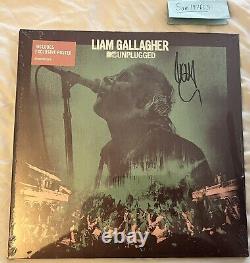 Liam Gallagher Oasis Autographe signé Vinyle enregistré MTV Unplugged scellé