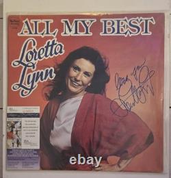Loretta Lynn Tous mes meilleurs disques vinyles autographiés certifiés JSA