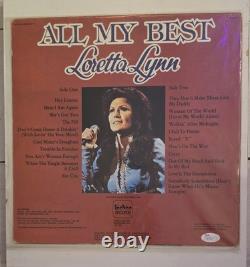 Loretta Lynn Tous mes meilleurs disques vinyles autographiés certifiés JSA