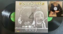 Lou Gramm signé Foreigner 4 Live Tour album vinyle RSD exclusif preuve exacte