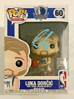 Luka Doncic Mavericks Mvp Autographié Signé Pop Funko Basketball Vinyl 60 Coa