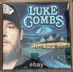 Luke Combs Obtenir de vieux vinyle disque DÉDICACÉ Autographié Nouveau En main 2023 album