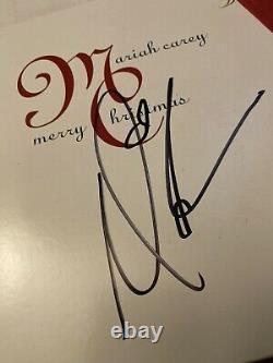 Mariah Carey Signé Autographed Merry Christmas Vinyl Lp Record Proof