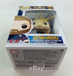 Marvel Infinity War Captain America Funko Pop Autographié Par Chris Evans
