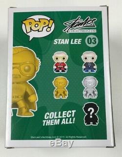 Marvel Stan Lee Or Funko Pop # 03 Nycc Exclusif Signé Par Stan Lee Withcoa