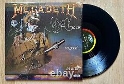 Megadeth Jusqu'ici tout va bien Mais qu'est-ce qui se passe VINYLE LP SIGNÉ AUTOGRAPHIÉ Thrash Metal NEUF