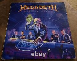 Megadeth Rust In Peace Autographed Uk Vinyl 1990 Signé Capitol Est2132