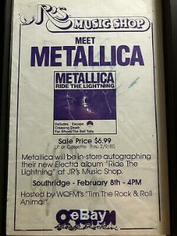 Metallica Prospectus Signé Par Cliff Burton & Kirk Hammett Record / Vinyle / Souvenirs
