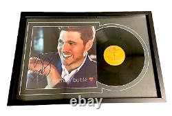 Michael Buble Signé Autographe Encadré Vinyl Lp Beckett Bas