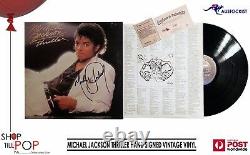 Michael Jackson Triller Vintage 1982 Vinyl Hand Signé + 2 X Certificats De Coa