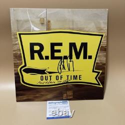 Michael Stipe Peter signé REM vinyle Out Of Time Z