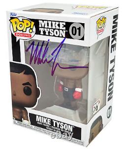 Mike Tyson Autographié Funko Pop Figurine En Vinyle Beckett Bas Stock #202296