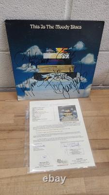 Moody Blues Ceci Est Le Groupe Vinyle Autographié Signé JSA #ZZ60011