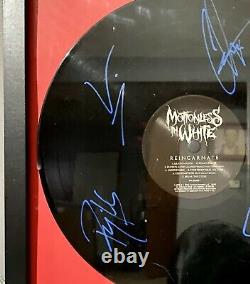Motionless In White Signé Reincarnate Vinyle/enregistrement Encadré Autographié