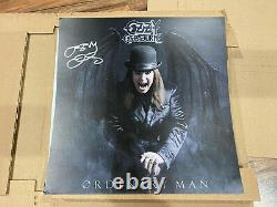 Ozzy Osbourne Homme Ordinaire Argent Fumée Signé Lithographie Vinyl Lp Autographié