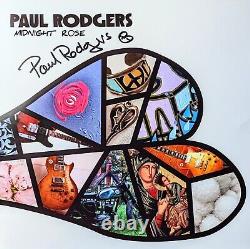 PAUL RODGERS (Bad Company/Free) a signé/autographié Midnight Rose Vinyl LP