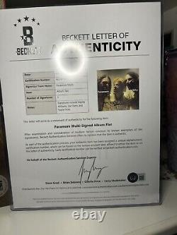 Paramore Autographié This Is Why INSÉRER SIGNÉ + Disque Vinyle BECKETT LOA