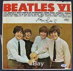 Paul Mccartney Beatles Signé Album Cover Avec Vinyle Psa / Dna # Ab04451