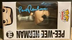 Pee-wee Herman Signée Dédicacées À Nycc 2019 Paul Reubens Funko Pop # 644