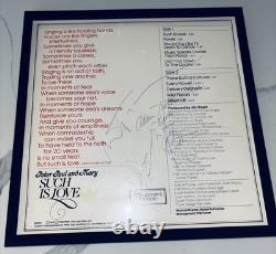 Peter, Paul & Mary album vinyle signé/autographié Such Is Love. Rare