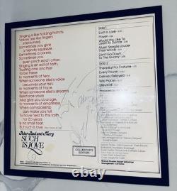 Peter, Paul & Mary album vinyle signé/autographié Such Is Love. Rare