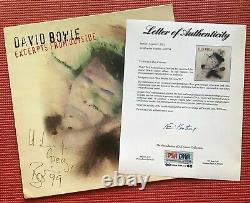 Psa/loa Signé David Bowie Autographié Genuine 1995 Outside 12 Album De Vinyle