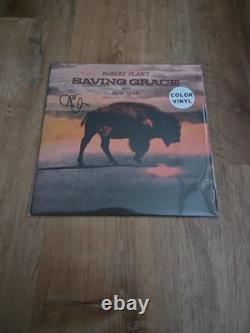 ROBERT PLANT Disque Vinyle Autographié Signé Saving Grace Album Sans COA