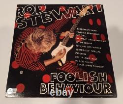 ROD STEWART disque vinyle LP FOOLISH BEHAVIOUR signé autographe BECKETT (BAS)