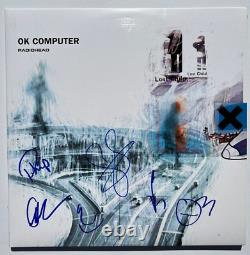 Radiohead Thom Yorke Bande Complète Signé Autographié Ok Ordinateur Vinyl Album Jsa