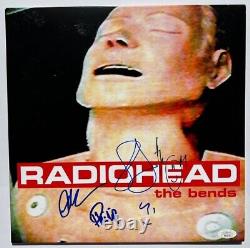 Radiohead Thom Yorke Bande Complète Signé Autographié The Bends Vinyl Album Ok Jsa