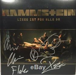 Rammstein Signé Autographié Liebe Ist Für Alle Da Vinyle Album Till Lindemann ++