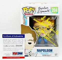 Rare Jon Heder Signé Autographié Napoleon Dynamite Avec Citation Funko Pop Psa Jsa