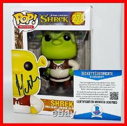 Rare Mike Myers Autographié Shrek 278 Funko Pop Beckett Psa Jsa