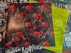 Rare ! Skeletons de POP EVIL Vinyle LP Jaune Surligneur Signé Autographié